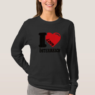 Ik hou van Oostenrijk thuisland Oostenrijkse vlag T-shirt