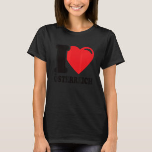 Ik hou van Oostenrijk thuisland Oostenrijkse vlag T-shirt