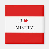 Ik hou van Oostenrijk, Vlag van Oostenrijk Magneet (Voorkant)