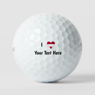 Ik Hou Van (Oostenrijkse Vlag Hart) Persoonlijk  Golfballen