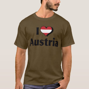 Ik hou van Oostenrijkse vlag T-shirt