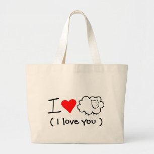 Ik hou van oowe Totebag Grote Tote Bag