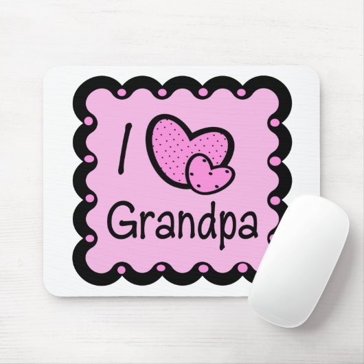 Ik hou van opa Cute T-Shirt Muismat (Met muis)