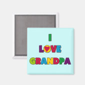 Ik hou van opa T-shirts en geschenken Magneet (Voorkant / Achterkant)