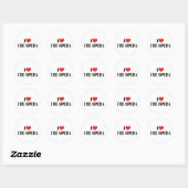 Ik hou van opera ronde sticker (Vel)