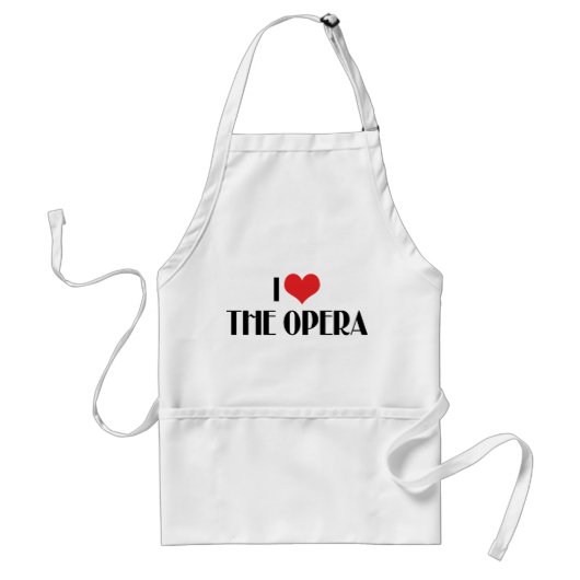 Ik hou van opera standaard schort (Voorkant)