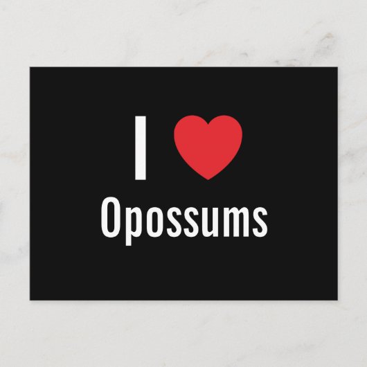 Ik hou van Opossum Briefkaart (Voorkant)