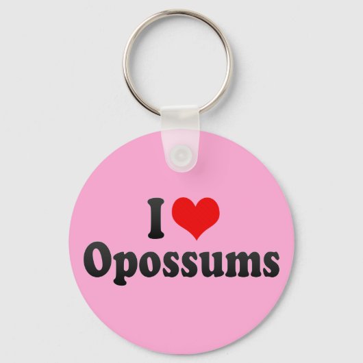 Ik hou van Opossum Sleutelhanger (Voorkant)