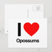 Ik hou van opossums briefkaart (Voorkant / Achterkant)