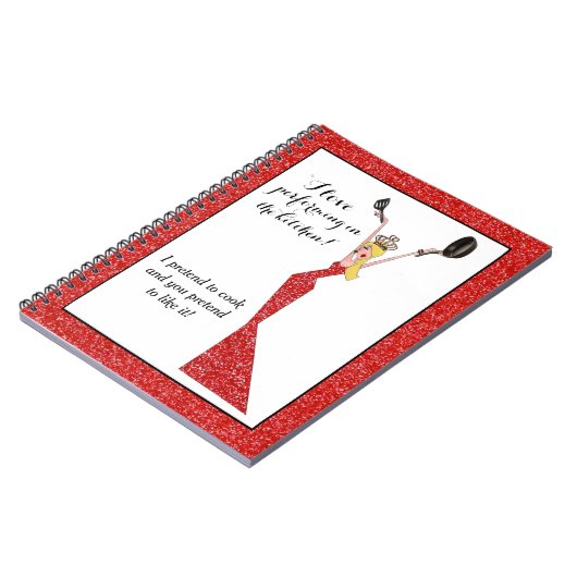 "Ik hou van optreden in de keuken!" Celebrity diva Notitieboek (Linkerzijde)