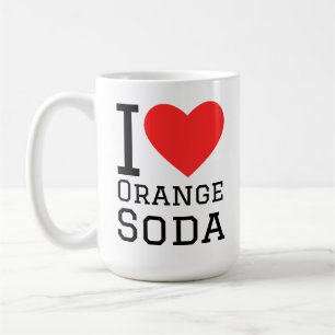 Ik hou van oranje frisdrank koffiemok
