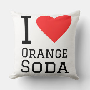Ik hou van oranje frisdrank kussen