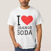 Ik hou van oranje frisdrank t-shirt (Voorkant)