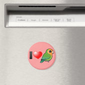 Ik hou van Oranje gezicht Perzik-gezichten Lovebir Magneet (Insitu (Vaatwasser))