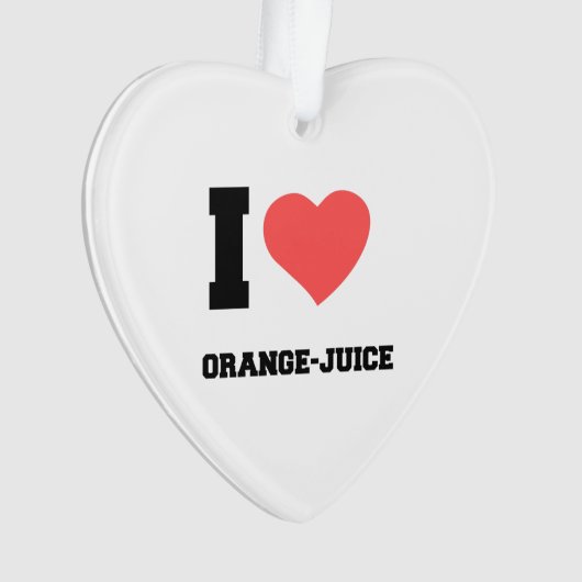 Ik hou van ORANJE JUICE Ornament (voorkant)