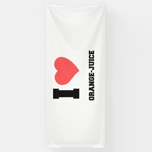 Ik hou van ORANJE JUICE Spandoek (Verticaal)