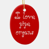 Ik hou van oranjeornament keramisch ornament (Achterkant)