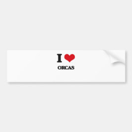 Ik hou van Orcas Bumpersticker