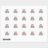 Ik hou van Orcas Island Washington Ronde Sticker (Vel)