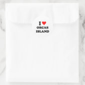 Ik hou van Orcas Island Washington Ronde Sticker (Tas)