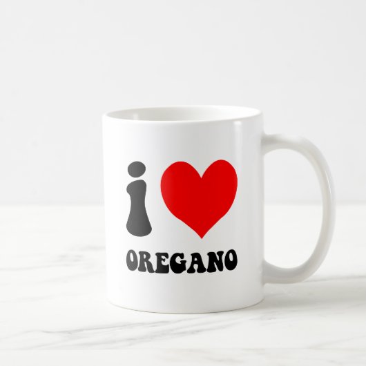 ik hou van oregano koffiemok (Rechts)