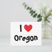 Ik hou van Oregon Briefkaart (Staand voorkant)