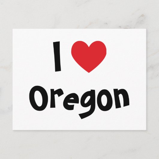 Ik hou van Oregon Briefkaart (Voorkant)