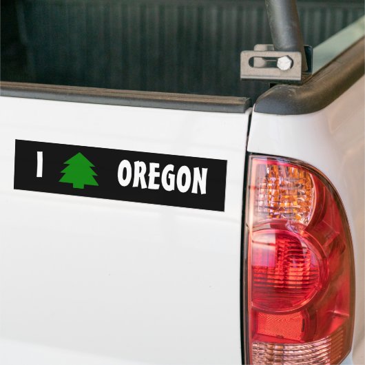Ik hou van Oregon Bumpersticker (Op Truck)