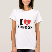 Ik hou van Oregon en mijn Chihuahua T-shirt (Voorkant)