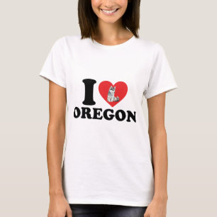 Ik hou van Oregon en mijn Husky T-shirt