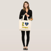 Ik hou van Oregon Grote Tote Bag (Voorkant (model))
