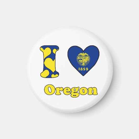 Ik hou van Oregon Magneet (Voorkant)