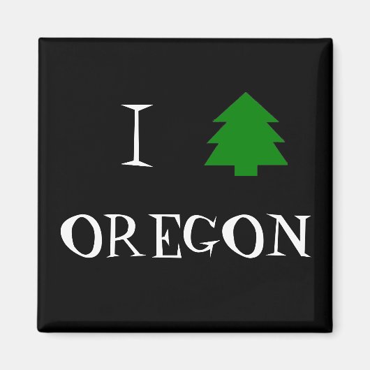 Ik hou van Oregon Magneet (Voorkant)