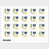 Ik hou van Oregon Ronde Sticker (Vel)