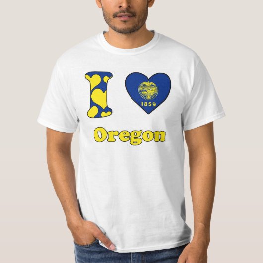 Ik hou van Oregon T-shirt (Voorkant)
