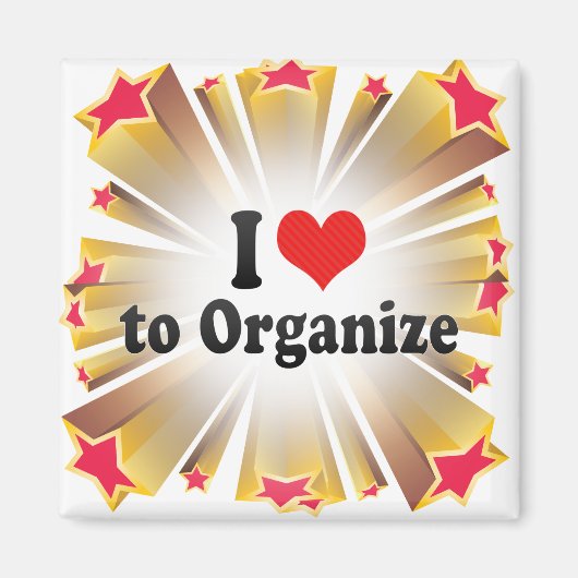 Ik hou van organiseren magneet (Voorkant)