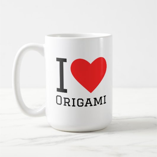 Ik hou van origami koffiemok (Links)