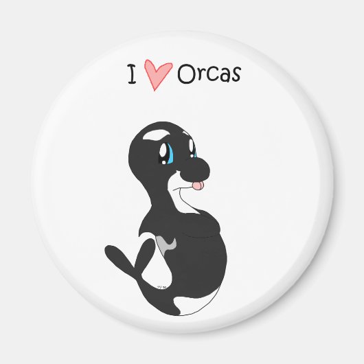 Ik hou van orka's magneet (Voorkant)