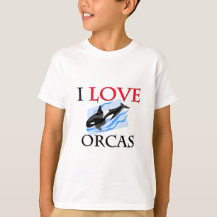 Ik hou van orka's t-shirt