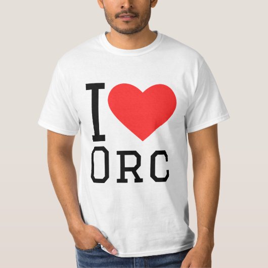 Ik hou van orks t-shirt (Voorkant)
