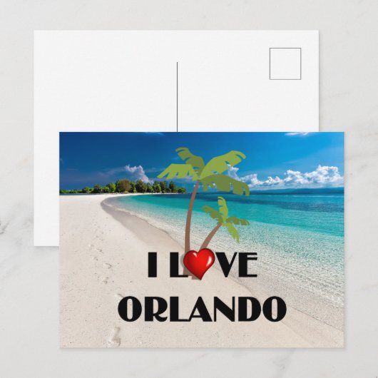 Ik hou van Orlando, Florida Briefkaart (Voorkant / Achterkant)