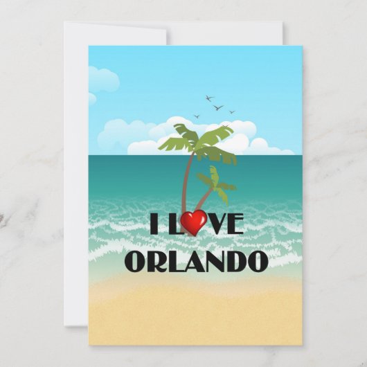 Ik hou van Orlando, Florida Kaart (Voorkant)