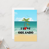 Ik hou van Orlando, Florida Kaart (Voorkant / Achterkant in situ)