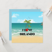 Ik hou van Orlando, Florida Kaart (Voorkant / Achterkant in situ)