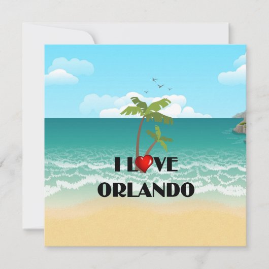 Ik hou van Orlando, Florida Kaart (Voorkant)