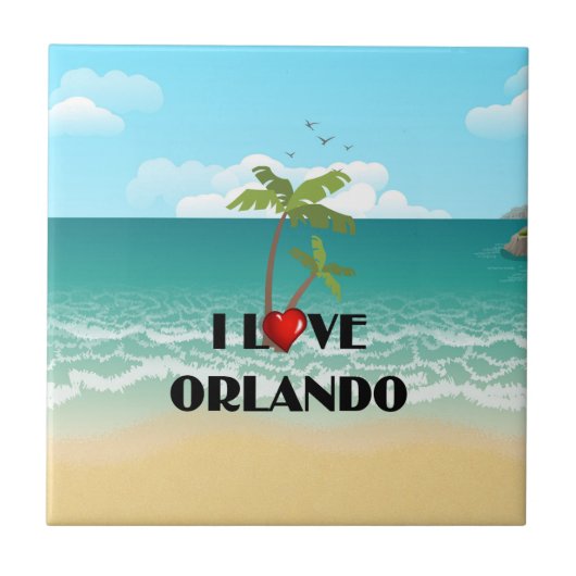 Ik hou van Orlando, Florida Tegeltje (Voorkant)