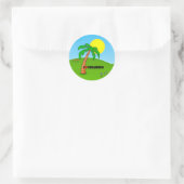 Ik hou van Orlando, Palm Trees en Sunshine, Ronde Sticker (Tas)
