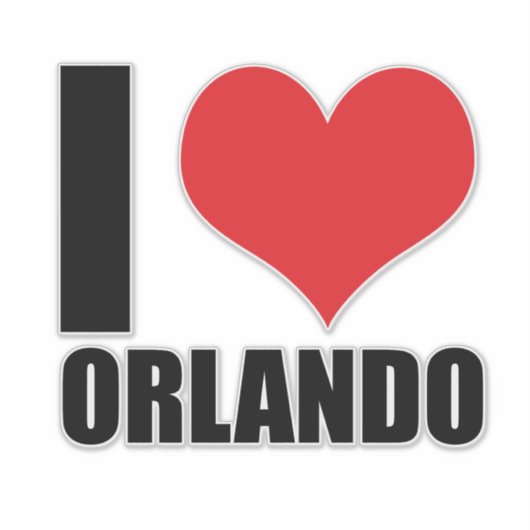 Ik hou van Orlando Sticker (Voorkant)