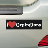 Ik hou van Orpingtons Bumpersticker (Op auto)
