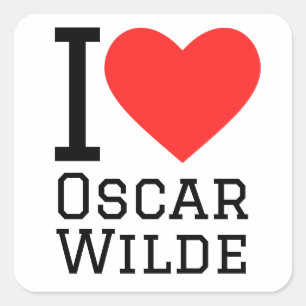 Ik hou van Oscar wilde Vierkante Sticker